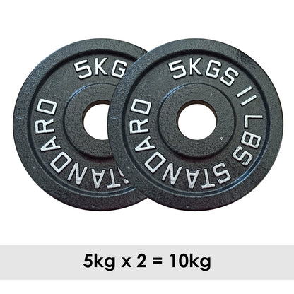 Premium Cast Iron Olympic Weight Plate Set - 2" Hole Dumbbell & Barbell Discs for Serious Lifting