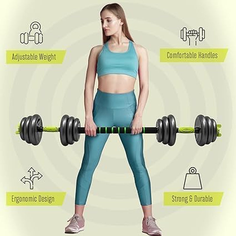 Strongway® Adjustable 6 in 1 - 20KG SET - Weight Lifting for Home Gym Fitness