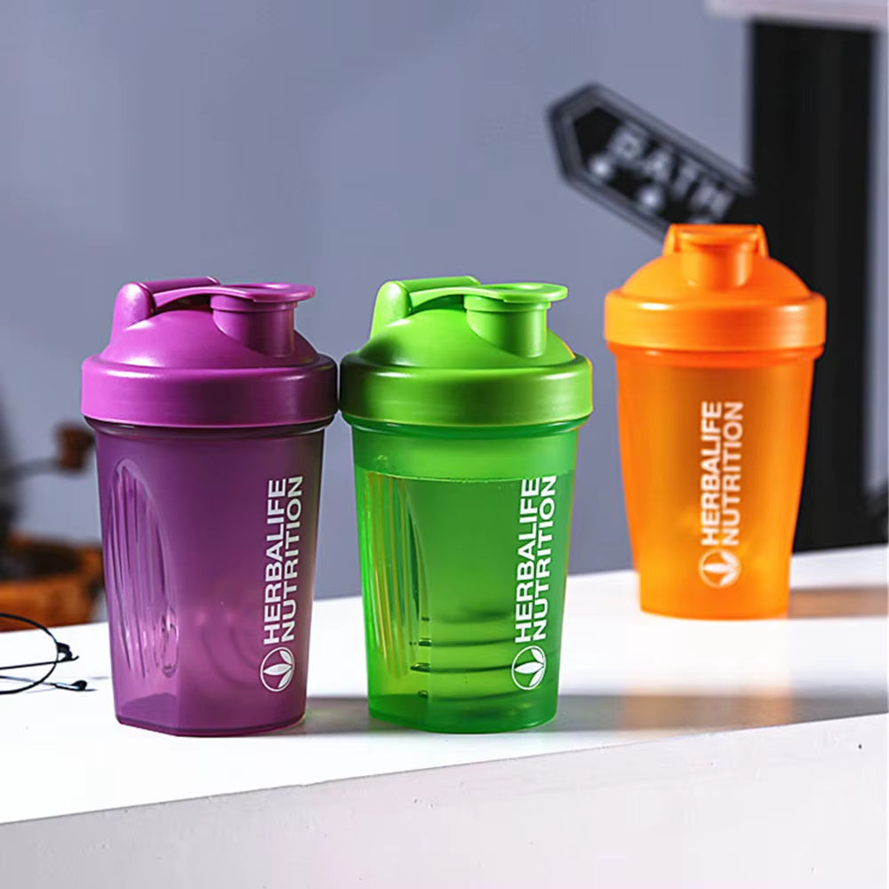 400Ml Fitness Sports Water Bottle Shaker Cup - Protein Powder Nutrition Milkshake Mixing Cup with Scale Water Cup