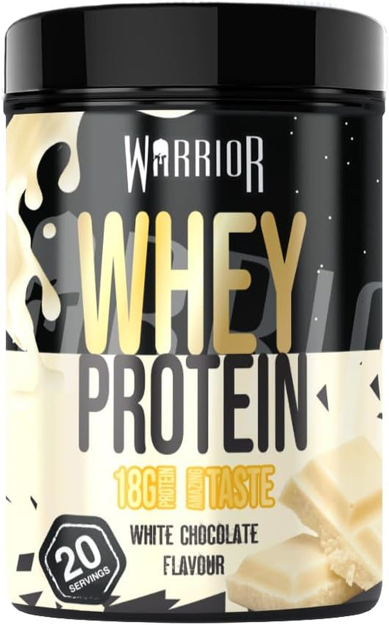 WARRIOR Whey Protein Powder White Chocolate  Flavour (36G Protein per Shake) (20 Servings)  