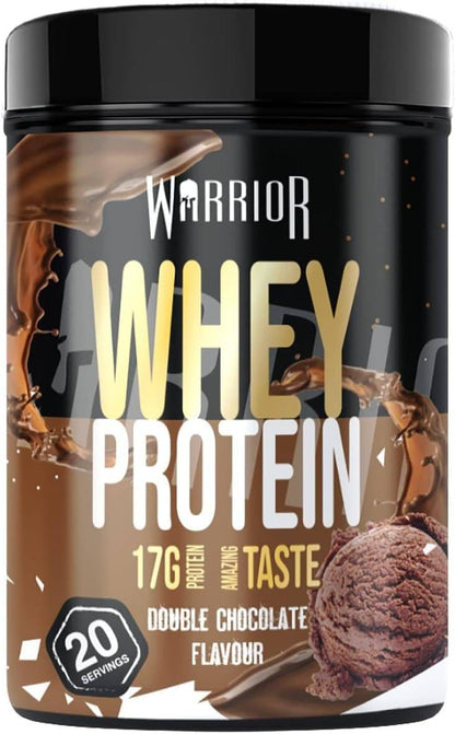 WARRIOR Whey Protein Powder Double Chocolate Flavour (36G Protein per Shake) (20 Servings)  