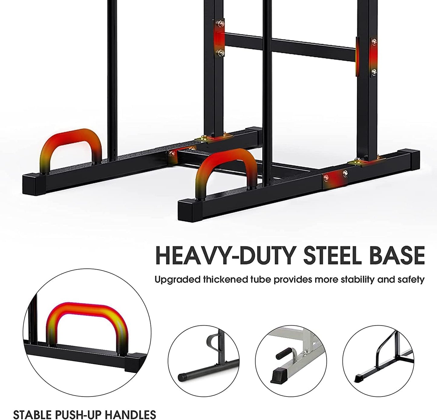 JX Power Tower -  Adjustable Dip Station & Pull up Bar for Ultimate Abdominal Workout Exercise 