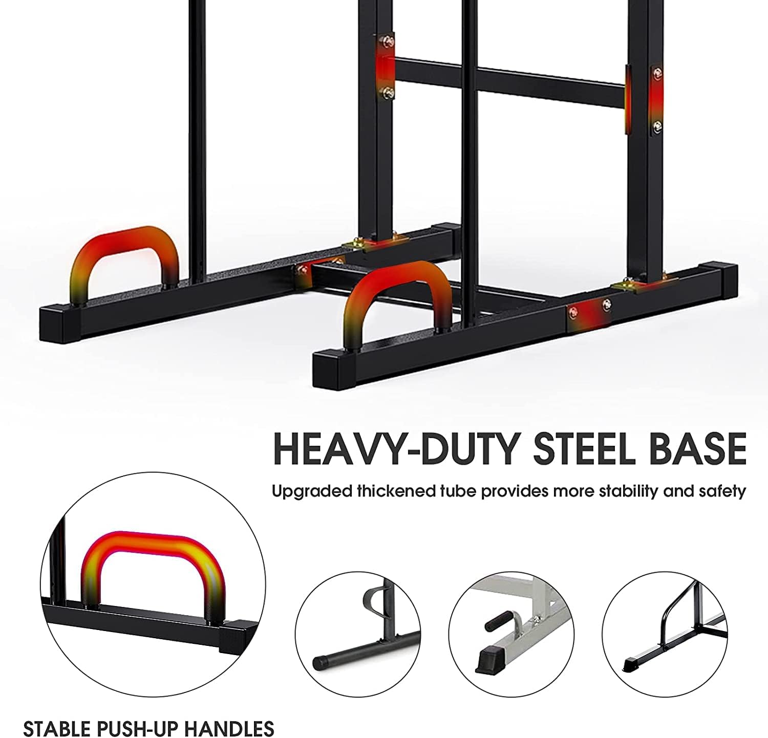 JX Power Tower -  Adjustable Dip Station & Pull up Bar for Ultimate Abdominal Workout Exercise 