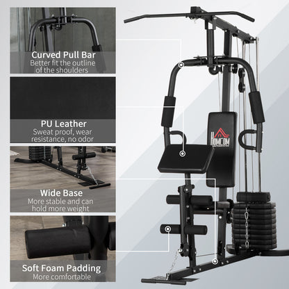 Ultimate Multifunction Home Gym Machine - 45Kg Weight Stack for Complete Full Body Workouts!