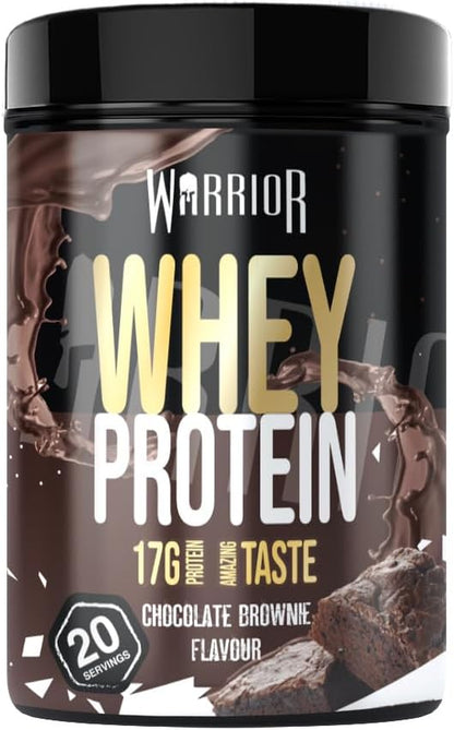 WARRIOR Whey Protein Powder Chocolate Brownie Flavour (36G Protein per Shake) (20 Servings)  