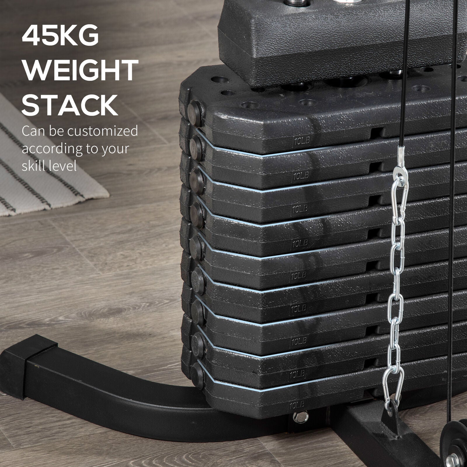 Ultimate Multifunction Home Gym Machine - 45Kg Weight Stack for Complete Full Body Workouts!