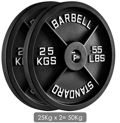 Premium Cast Iron Olympic Weight Plate Set - 2" Hole Dumbbell & Barbell Discs for Serious Lifting