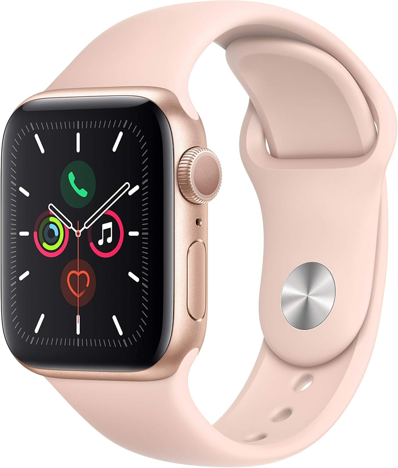 Apple Watch Series 5 (GPS, 40Mm) - Gold Aluminium Case with Pink Sand Sport Band (Renewed)