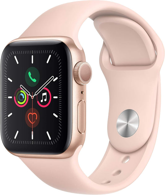 Apple Watch Series 5 (GPS, 40Mm) - Gold Aluminium Case with Pink Sand Sport Band (Renewed)