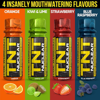 TNT Strawberry Pre-Workout Shots Energy Drink 12 X 60ml