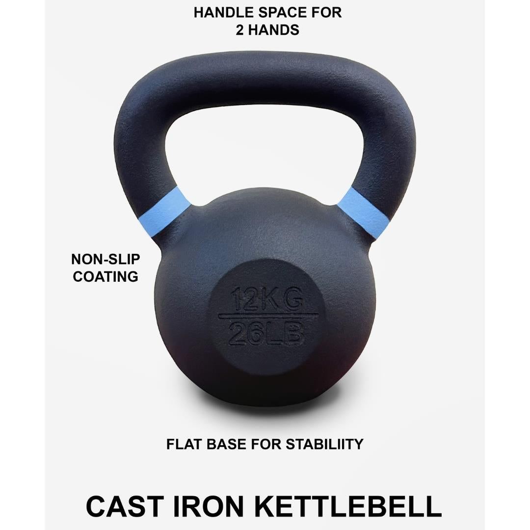 Cast Iron Neoprene Kettlebells (2-28 Kg) for Fitness and Strength Training